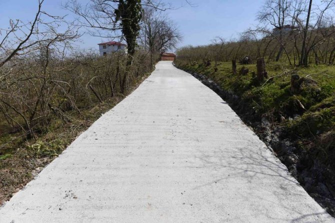 Altınordu’da Beton Yol Çalışmaları Sürüyor