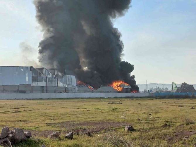 Osmaniye’de Geri Dönüşüm Fabrikasında Yangın