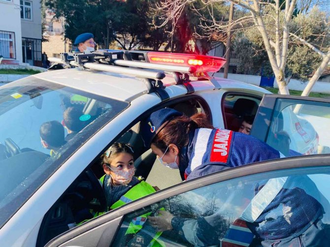 Jandarmadan Öğrencilere Trafik Eğitimi