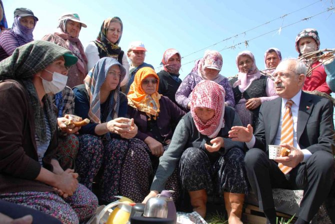 Kılıçdaroğlu Kadın Çiftçilerle Bağda Buluştu