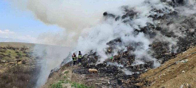 Safranbolu Çöplüğünde Yangın Çıktı