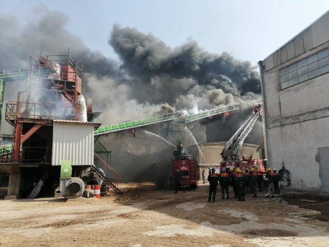 Simav’da Orman Ürünleri Fabrikasında Korkutan Yangın