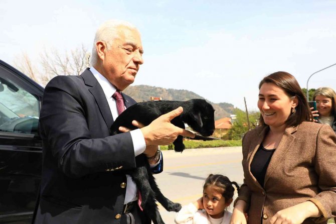 Başkan Gürün Keçi Yetiştiricisi Kadınları Ziyaret Etti