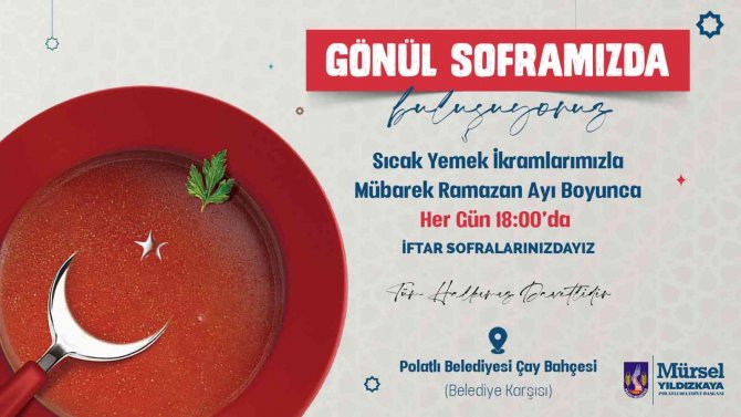 Polatlı’da "Gönül Sofrası" Ramazan Boyunca Misafirlerini Ağırlayacak