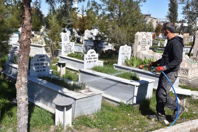 Siirt’te Mezarlıklarda İlaçlama Çalışması