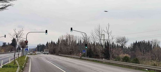 Jandarma Trafiği Havadan Drone İle Denetledi