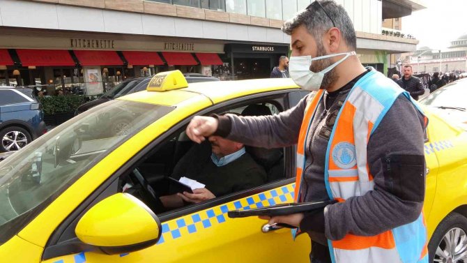Taksim’de Ticari Taksi Denetiminde Ceza Yağdı