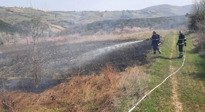 Altınova’da Arazi Yangını Kısa Sürede Söndürüldü
