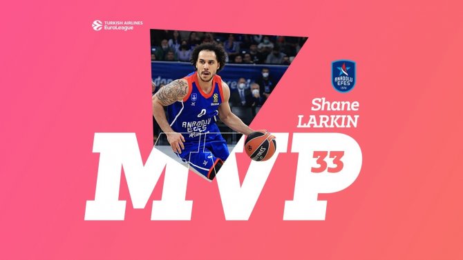 Thy Euroleague’de 33. Haftanın Mvp’si Shane Larkin