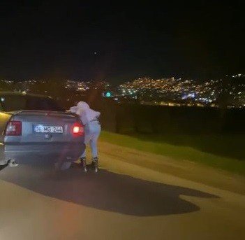 Bursa’da Patenli Gencin Tehlikeli Yolculuğu Kamerada