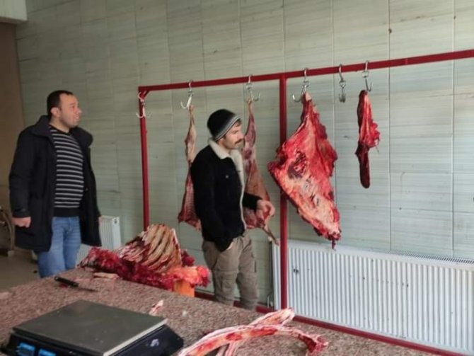Diyadin’de Kasaplarda Denetim Yapıldı