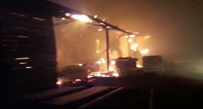 Tokat’ta Kereste Atölyesinde Korkutan Yangın