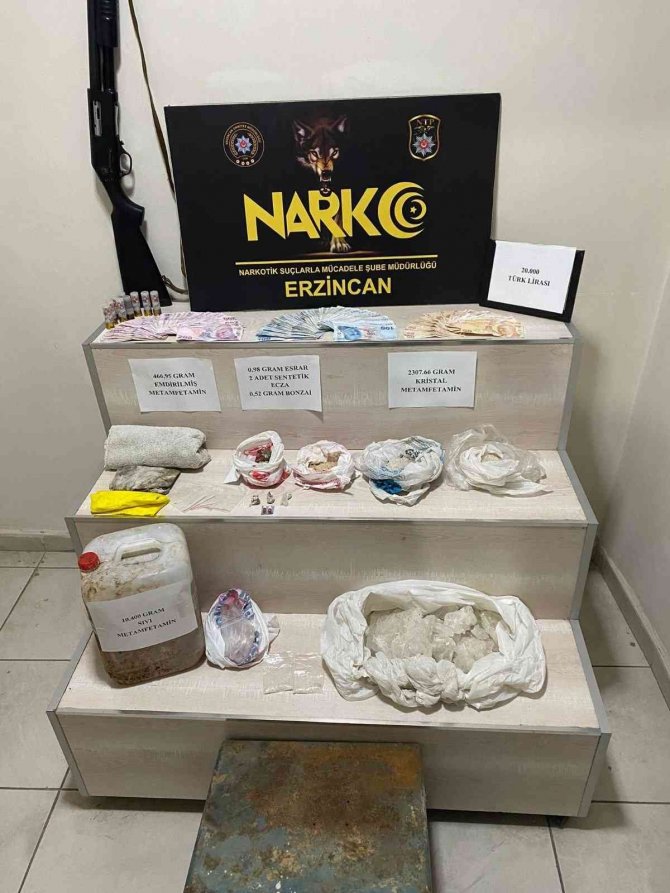 Erzincan’da Uyuşturucu Tacirlerine Şafak Baskını