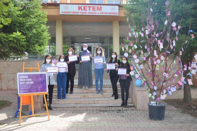 Karaman’da Kanser Farkındalık Ağacı Oluşturuldu