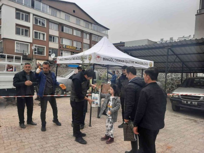 Bingöl’de Vatandaşlara 18 Bin Fidan Dağıtıldı