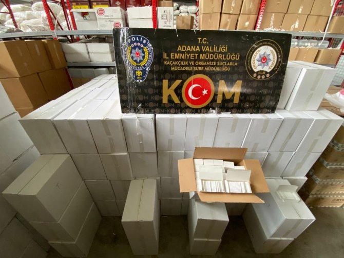 Adana’da 10 Milyon Kaçak Makaron Ele Geçirildi
