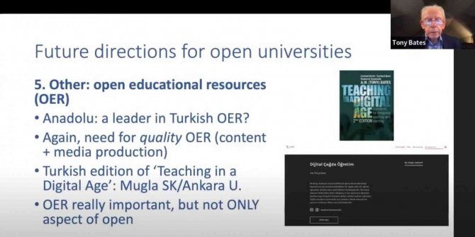 Dr. Tony Bates İle Koronavirüs Sonrası Açık Üniversitelerin Rolü Ve Geleceği Konuşuldu