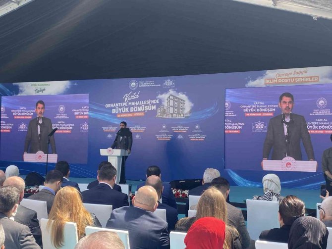 Bakan Murat Kurum: "Orhantepe’mizde 811 Konut Ve 144 Ticari Ünite Olmak Üzere 955 Bağımsız Bölümün Yapımını Başlattık"
