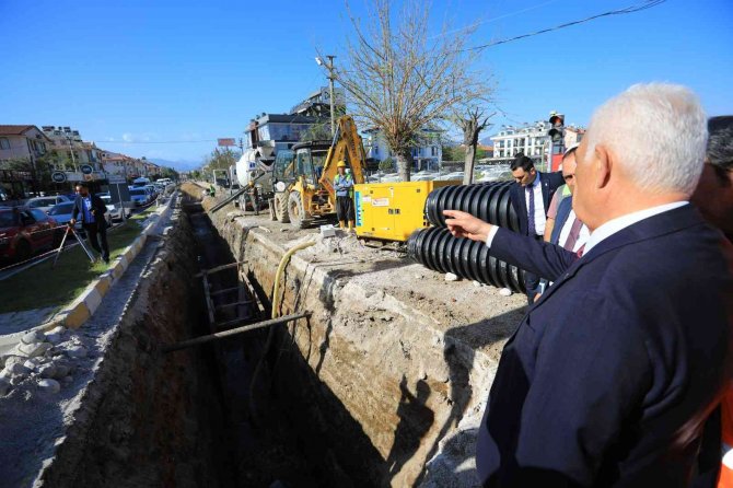 Başkan Gürün, Fethiye’deki Altyapı Çalışmalarını İnceledi