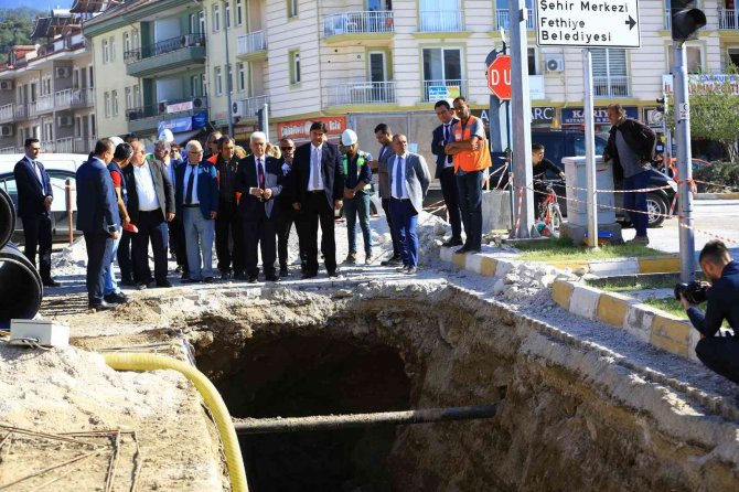 Başkan Gürün, Fethiye’deki Altyapı Çalışmalarını İnceledi