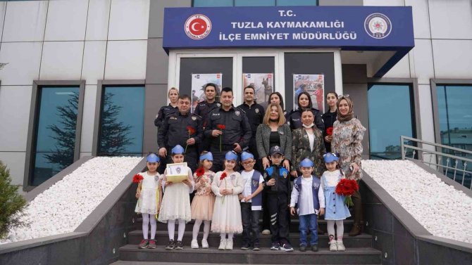Açem’li Miniklerden Tuzla İ̇lçe Emniyet Müdürlüğü’ne Polis Haftası Ziyareti