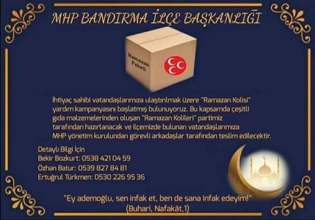 Bandırma Mhp’den Gönül Seferberliği