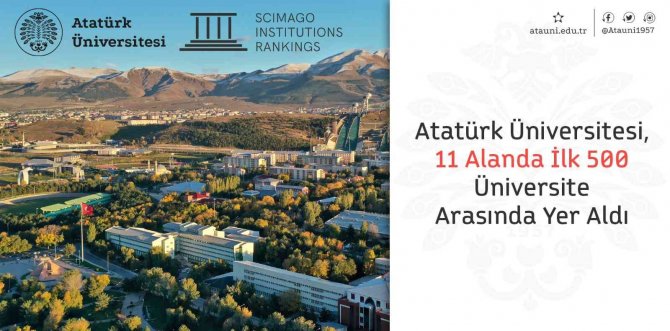 Atatürk Üniversitesi, 11 Alanda İlk 500 Üniversite Arasında Yer Aldı