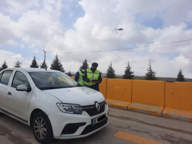 Eskişehir’de Helikopter Destekli Trafik Denetimi