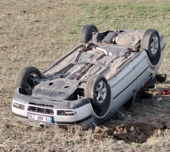 Çorum’da Otomobil Takla Attı: 1 Yaralı