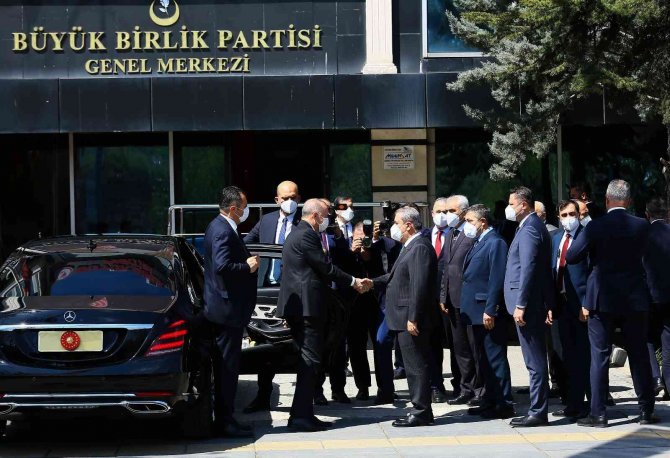 Cumhurbaşkanı Erdoğan, Mustafa Destici’yi Bbp Genel Merkezi’nde Ziyaret Etti
