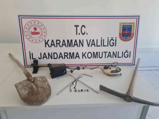 Karaman’da Kaçak Kazı Yapan Kişi Yakalandı
