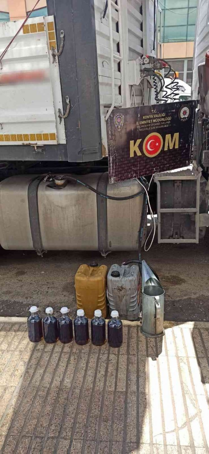 Konya’da 2 Bin 470 Litre Kaçak Akaryakıt Ele Geçirildi