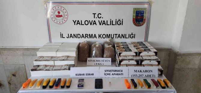 Yalova’da Jandarmadan Uyuşturucu Ve Kaçak Sigara Operasyonu