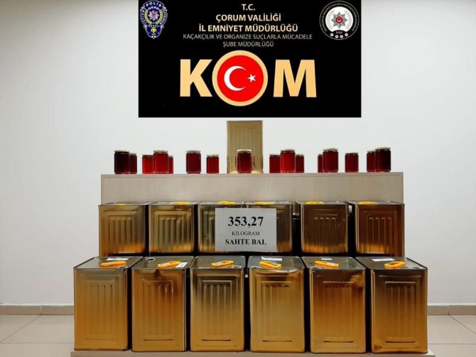 Çorum’da 353 Kilo Sahte Bal Ele Geçirildi