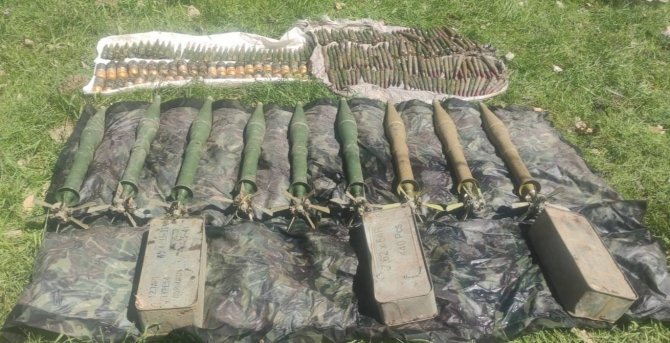 Irak’ın Kuzeyinde Terör Örgütü Pkk’ya Ait Çok Sayıda Mühimmat Ele Geçirildi