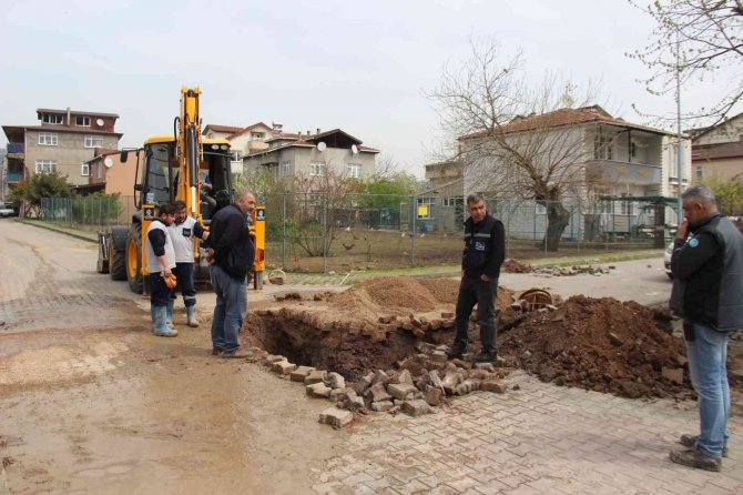 Alt Yapı Çalışmaları Sırasında Doğalgaz Borusu Delindi
