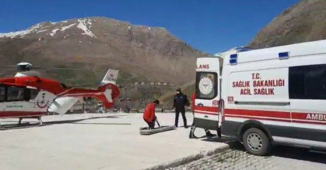 Kalp Hastası Vatandaş Ambulans Helikopterle Hastaneye Kaldırıldı