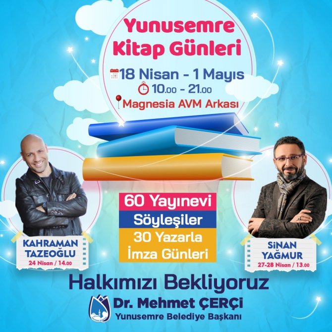 Yunusemre’de Kitap Günleri Başlıyor