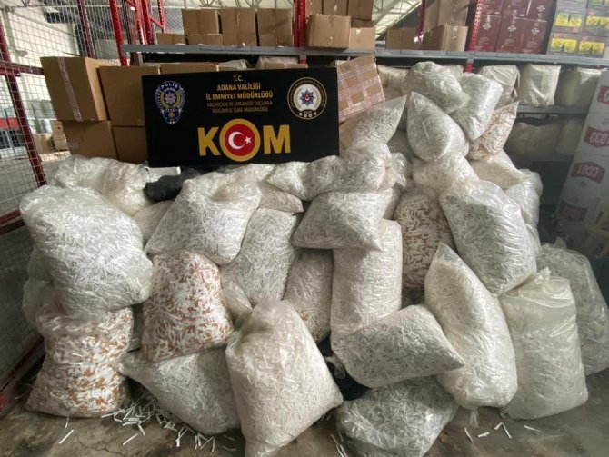 17 Milyon 555 Bin Kaçak Makaron Ele Geçirildi