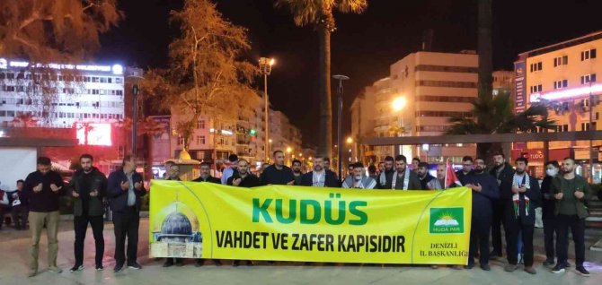 İ̇srail’in Mescid-i Aksa’ya Yönelik Çirkin Saldırısı Denizli’de Protesto Edildi