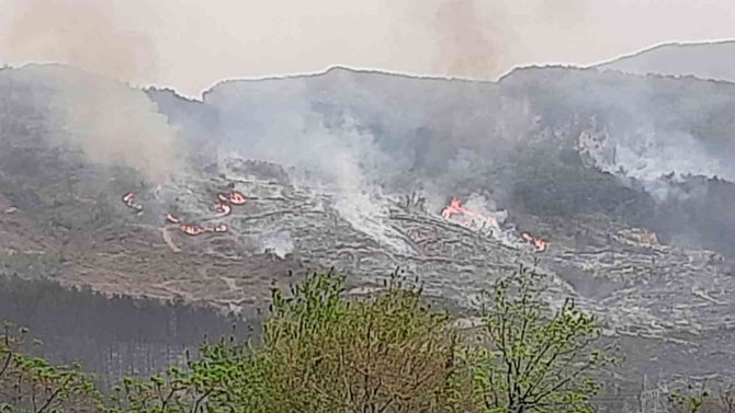 Hatay’da Orman Yangını İki Noktada Devam Ediyor
