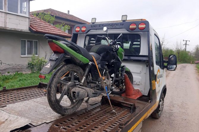 Çaldığı Motosikleti Kullanırken Jandarmaya Yakalandı