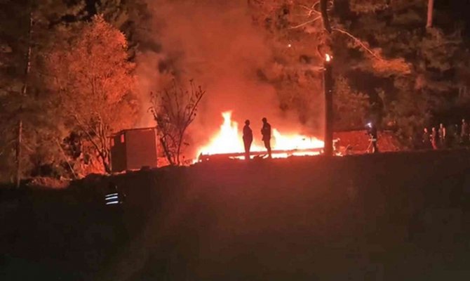 Fethiye’de Bungalov Yangını