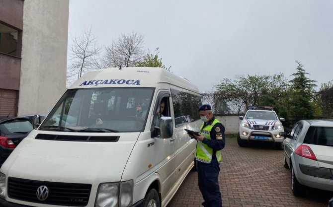 Jandarma Ekipleri Servislerini Denetledi