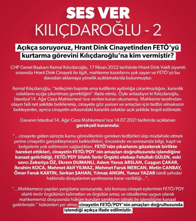 Bakan Soylu: “Fetö’yü Kurtarma Görevini Kılıçdaroğlu’na Kim Vermiştir?”