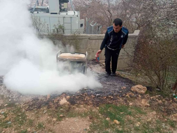 Akşehir’de Zabıta Ekipleri Orman Yangınını Önledi