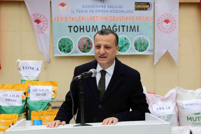 Gümüşhane’de Üreticilere 46 Ton Yem Bitkisi Tohumu Dağıtıldı