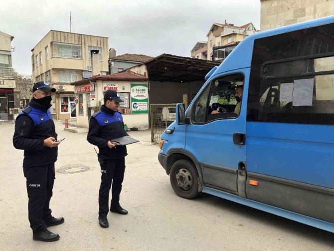 Sinop’ta Zabıta Ekiplerinden Dolmuş Denetimi