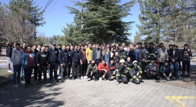 Dpü Ktbmyo’da Yangın Tatbikatı