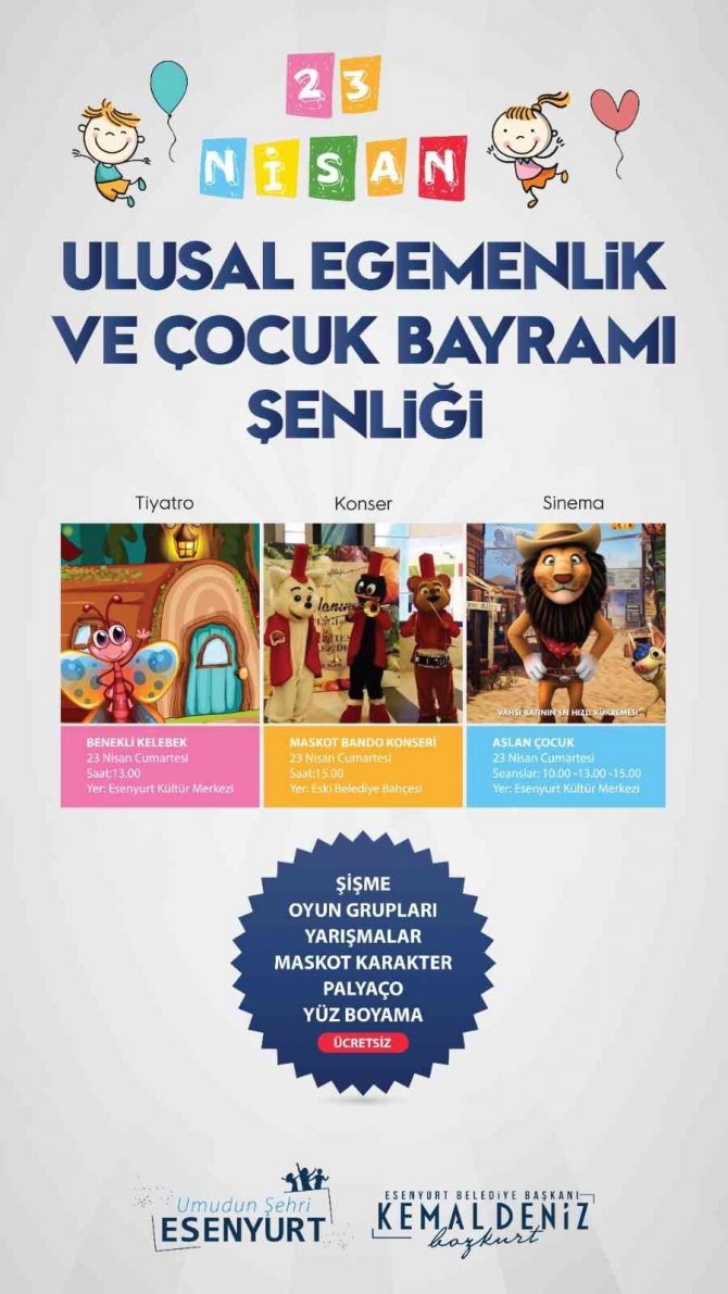 Esenyurt’ta 23 Nisan Coşkusu “Çocuk Şenliği” İle Yaşanacak